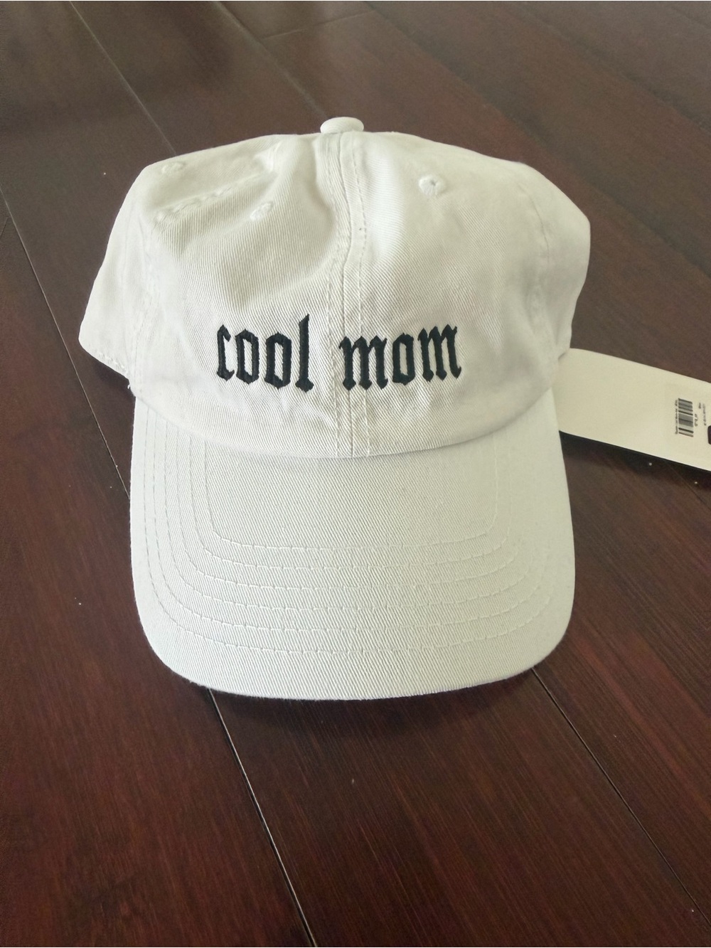 Cool Mom Embroidered White Baseball Cap